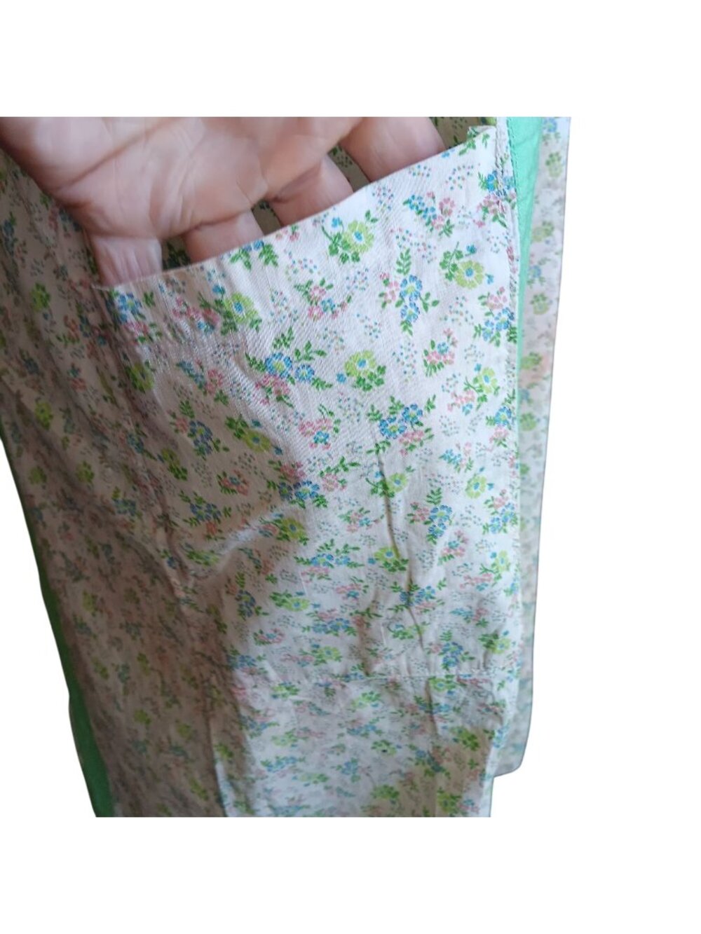 True Vintage Dress 30's Depression House Floral Print Cotton Handmade Chore Wife